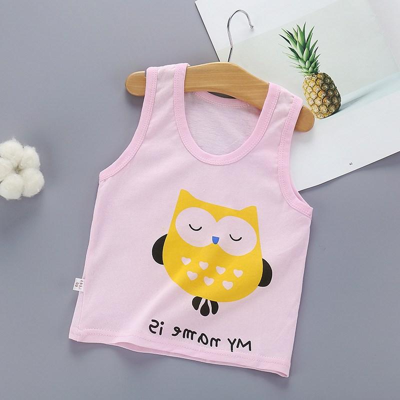 nam bé 0 tuần mùa hè quần áo váy cotton 3456 789 10 tháng 2 nửa tuổi 1 nữ bé 8 vest t-shirt thủy triều.