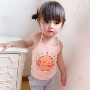 Treasure Sexy Little Vest 2019 mùa hè mới cho trẻ em Hàn Quốc phiên bản rắn màu Cô gái Sling Lên trên phụ nữ.