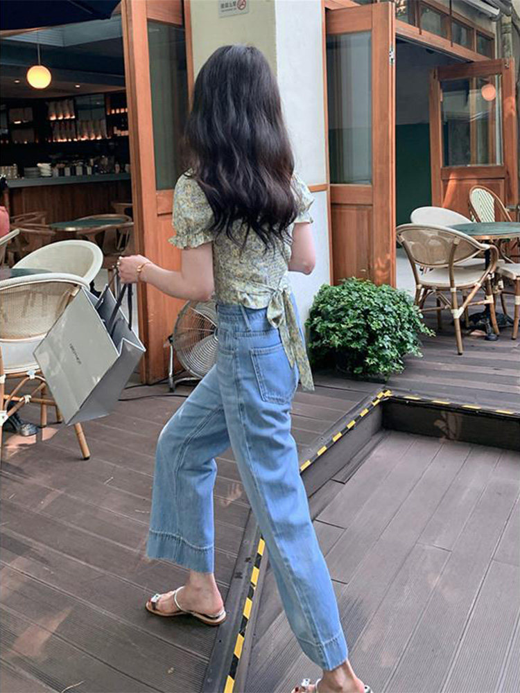 Summer high waist Skyline jeans woman 90% slim fit straight cylinder large size dress with fat pear shape pituality pants mm