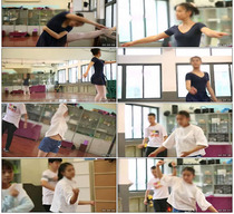 Dance practice sweat middle school students dance street dance ballet school Real shot video material