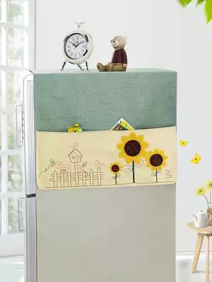 Refrigerator dust cover double door refrigerator dust cover cover towel refrigerator cover cloth washing machine dust cover 2021 new