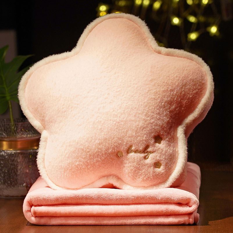 Dormitory shopping for air conditioning quilt with three-in-one holding pillow quilted with a blanket and pillow dual-use, and the student supplies fold and rest