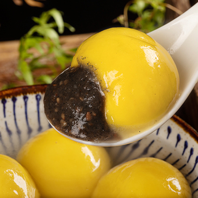 正宗大黄米黑芝麻汤圆380g*2包