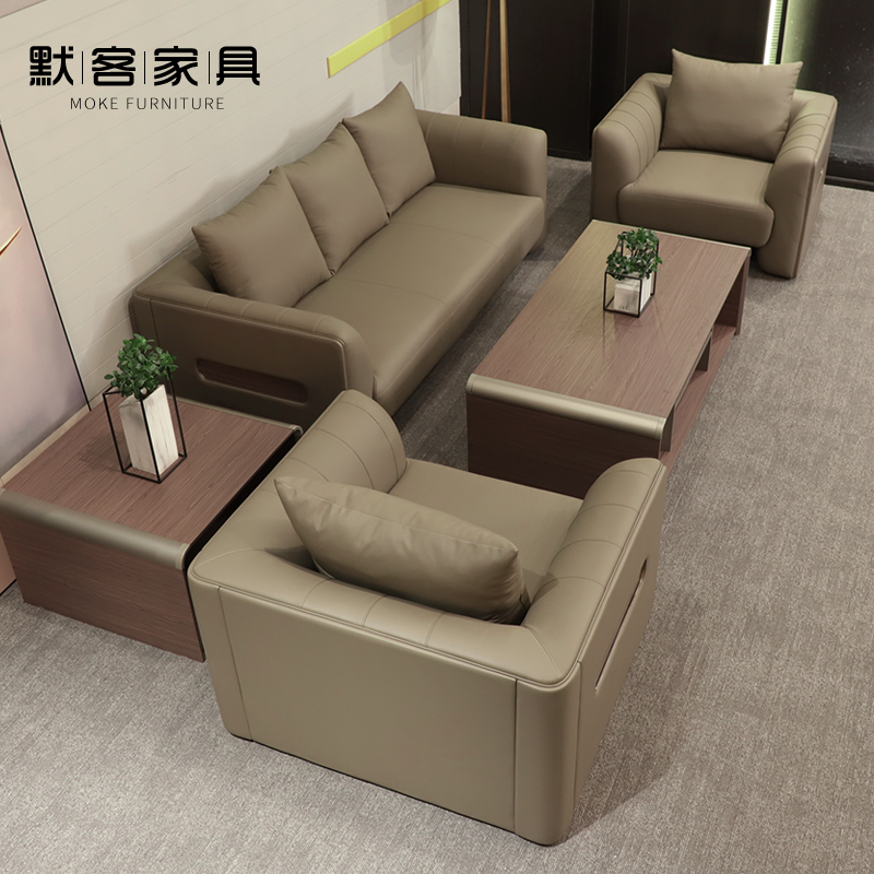 Office Sofa Business Brief Modern Upscale Hospitality reception Room in talks Sofa Tea Table Combo Office Sofa