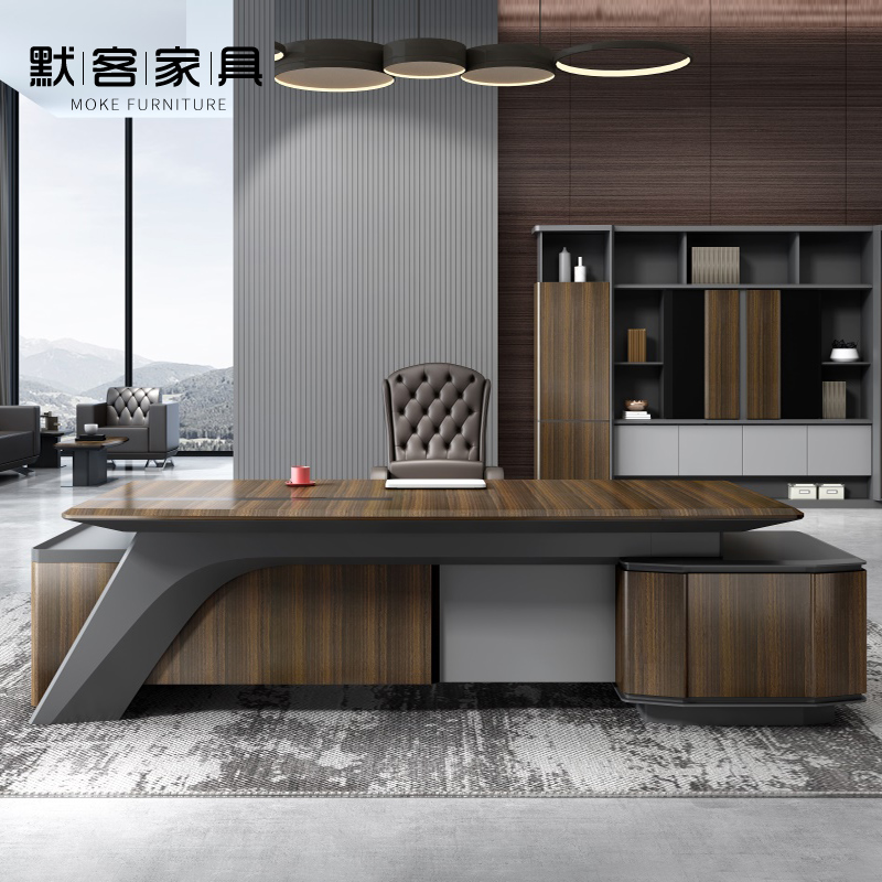 Boss desk top-grade boss desk and chair combination office furniture large class table European modern