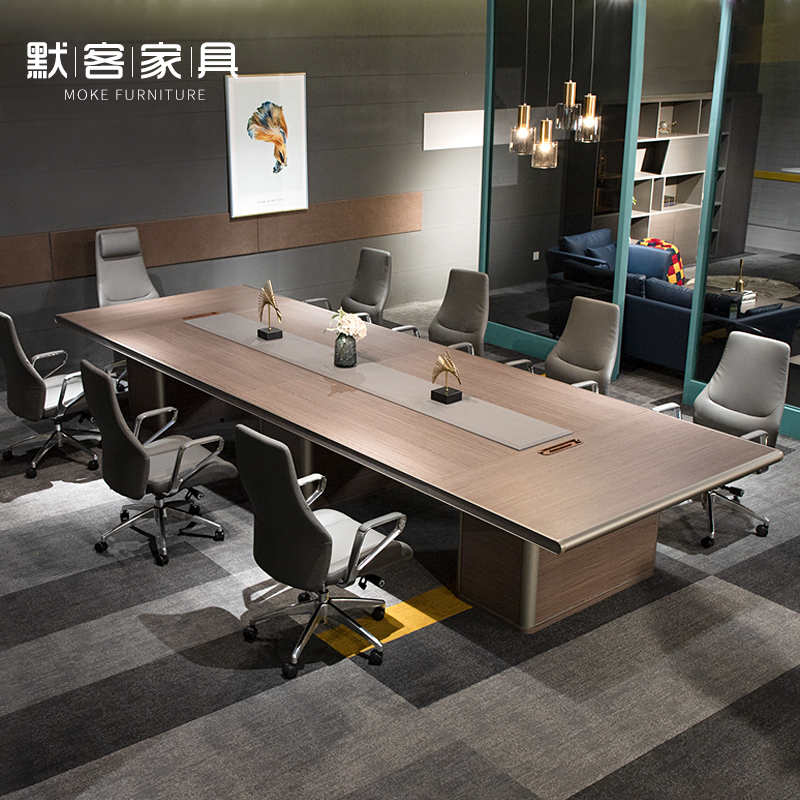 Small conference table Simple modern long table Conference room desk training table Negotiation table and chair combination long table