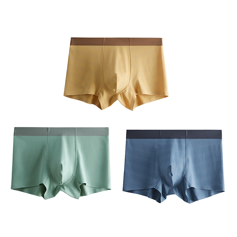 Tình yêu mens tổ nhỏ quần lót mens mùa hè quần phẳng băng Silk Mordale kháng khuẩn mỏng thở bốn-góc quần đầu.