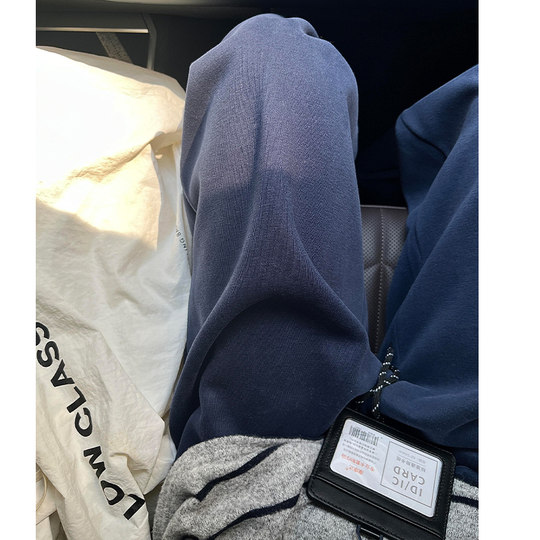 Navy blue sweatpants women's autumn and winter 2025 new style