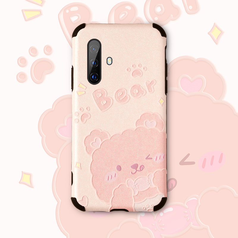 vivox30 mobile phone protection shell soft silica gel x30pro protective sleeve x21 female section x21s anti-fall x21 screen fingerprint version full bag side cartoon cute frosted soft personality por little bear