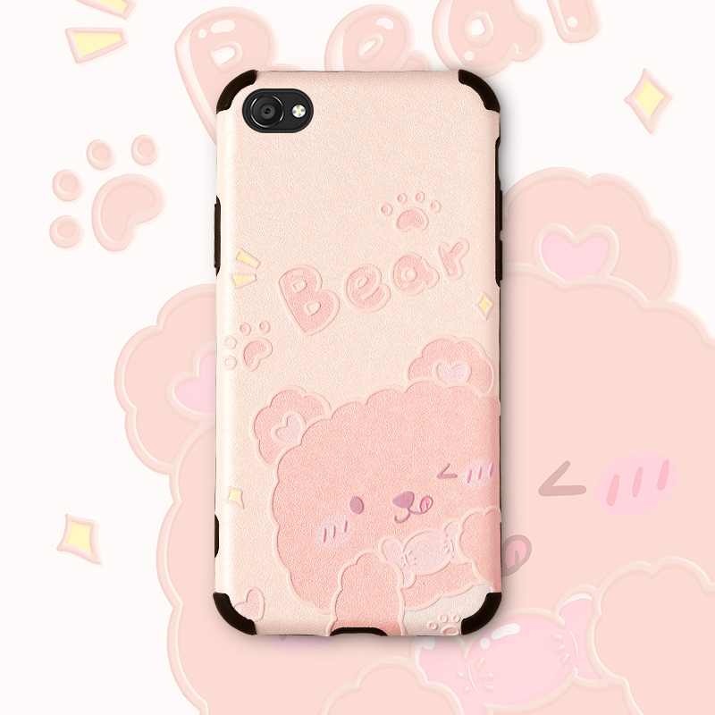 vivox9 mobile phone protection shell silicone gel x9s protective sleeve female footsteps high x9plus anti-fall vivo frosted pius relief full bag edge pius cute personality small bear Japan-ROK tide