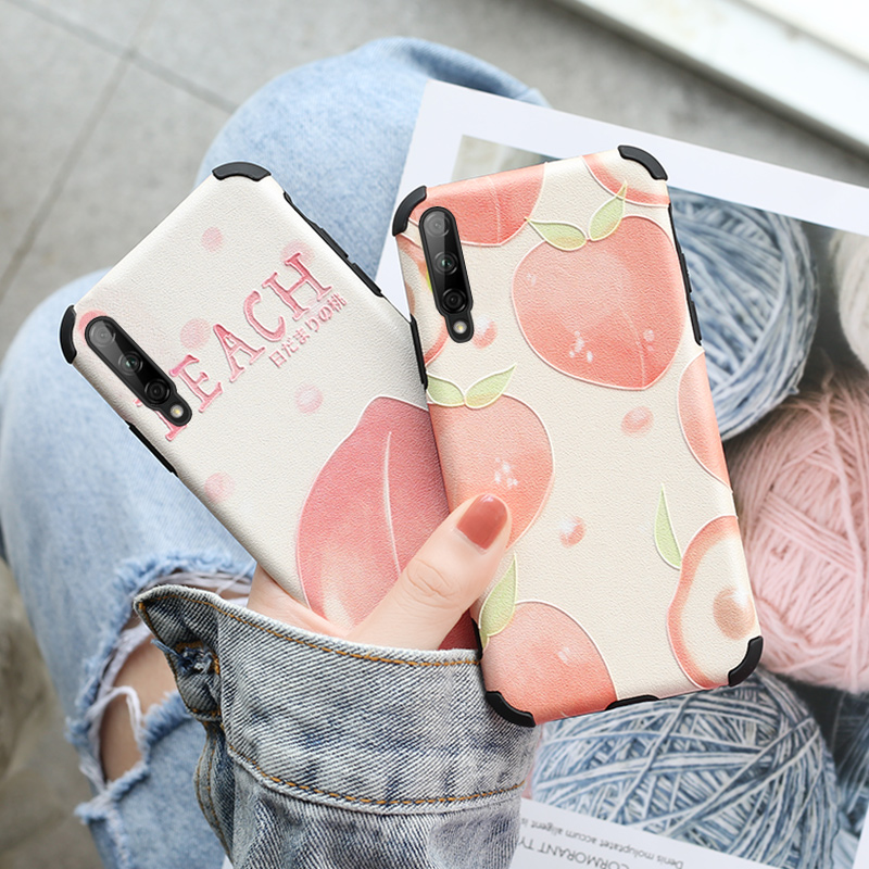Huawei Honor 20 youthful version mobile phone protection shell full-package edge 20 silicone 20i Women's section 20pro anti-fall 20s frosted v10 ultra-thin 10 personality 10 youthful version creative peach por soft