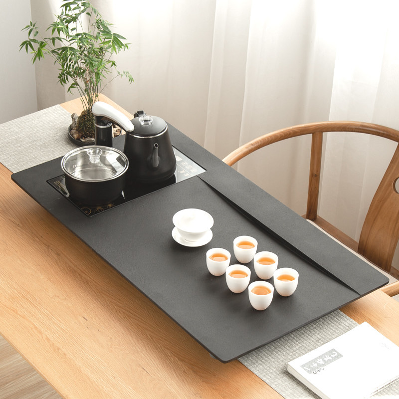 Uginshi Tea Tray Suit Fully Automatic One-piece Whole Stone Pan Tea Table Utilita Tea With Small Tea Tray Suit Bursting