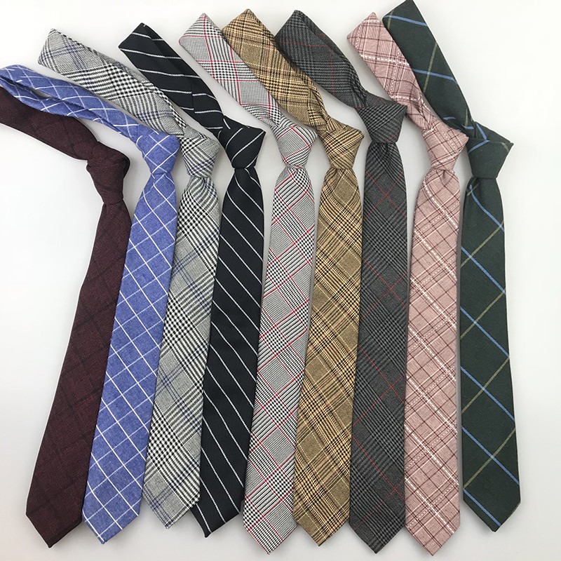 2020 new cotton quality X striated hand to tie the male and female universal Scottish plaid fun creative wins matching the tide