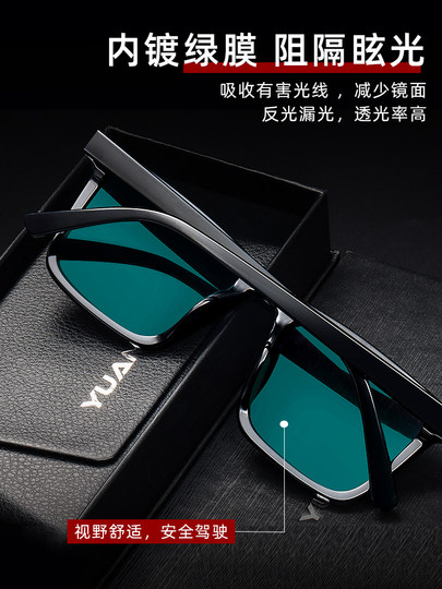 2025 New High-End Nylon Sunglasses for Men, Special for Driving, Women's Square Frame Sun Protection for Strong Light Driving