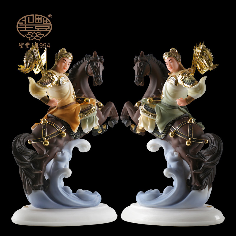Huang Xiao Run newspaper horse like Hu Xiao Run ornament Huang Tianle riding horse general Bao family statue against the horse god statue