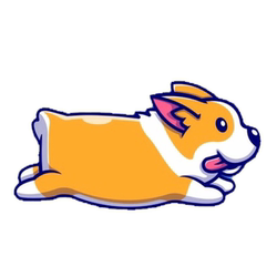 Corgi Short Legs 개 스티커 태블릿 스티커