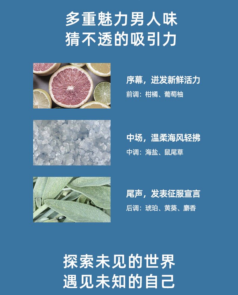 亲爱男友 飞行员镜面香水 海盐柑橘味男士淡香水 图5