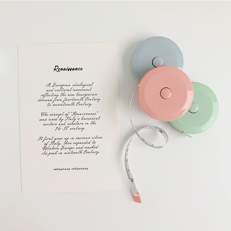 Cornetto Color Simple Roll ruler Soft ruler Portable measure measurements Mini leather roll ruler Measure waist Student gift