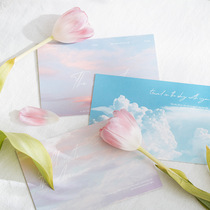 Star sea greeting card envelope set LOMO Landscape art ins Creative exquisite high-end gift message card