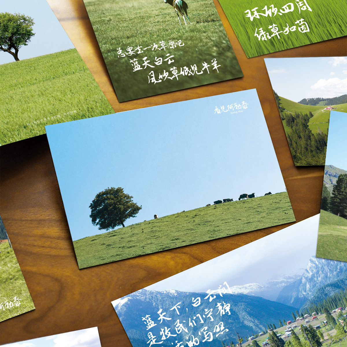 30 greeting cards to meet the healing scenery of Altay’s literature and art