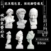 Small plaster 30cm David plaster like a British teenage head portrait painting room Common plaster Sculpture Adornment Pendulum