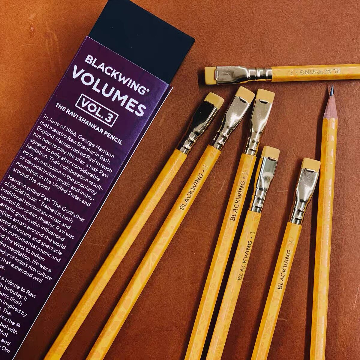 Spot Volume 3 US Blackwing Black Wing Pencil Limited Release Matt Turmeric Wooden Pole Pencil