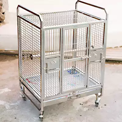 NIMIWEI luxury large parrot bird cage stainless steel large Xuanfeng parrot cage extra large breeding cage