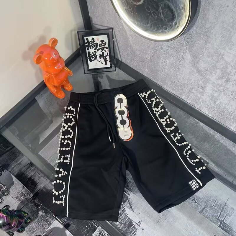 American Retro Side-Beaded Casual Shorts for Men and Women, Summer Loose Straight-Leg Sports Mid-Length Pants, Trendy Casual Pants