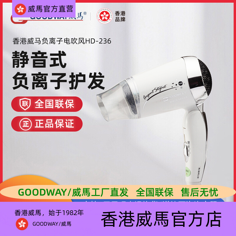 GOODWAY WIMA home with negative ion hair dryer travel small turbine HD-236