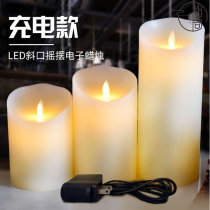 Led electronic candle rechargeable simulation courted swing electronic candle Romantic Wedding bar Romantic Wedding