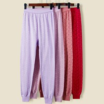 Red Bean Middle Aged Pure Cotton Single Piece Autumn Pants Woman Spring Autumn Slim style Warm Pants Mother Winter Wear for Elderly