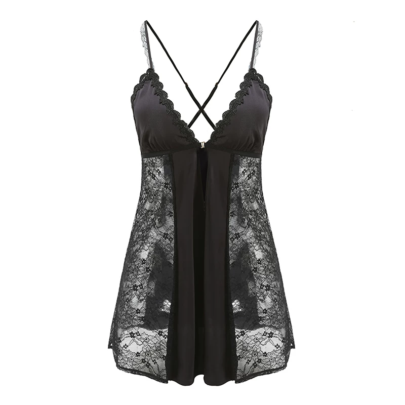 Sexy pijama, silk top with cups, plus size, lifting effect