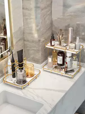 Toothbrush rack countertop light luxury dressing room bathroom household electric toilet mouthwash Cup washing table storage box
