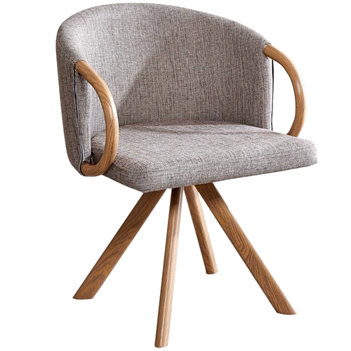 Новый продукт северный обеденный стул Ротация обратно ткань искусство железное кресло простое современное перевод