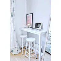 Барная скамья белая полка+белая лапша