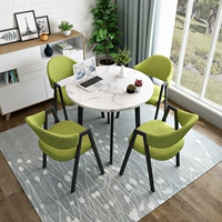 Травяно-зеленый (мрамор) 1 стол 4 стула 80 столешница