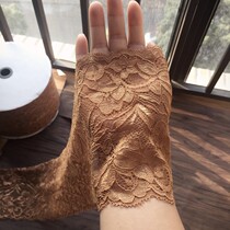 15 cm wide dark Khaki stretch embroidery Lace skirt trim hem decoration 7 2 yuan a meter