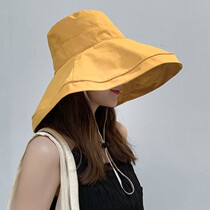 Big brim Japanese face cover summer big brim fisherman hat Womens summer Korean version of the wild shade tide fashion sunscreen cap