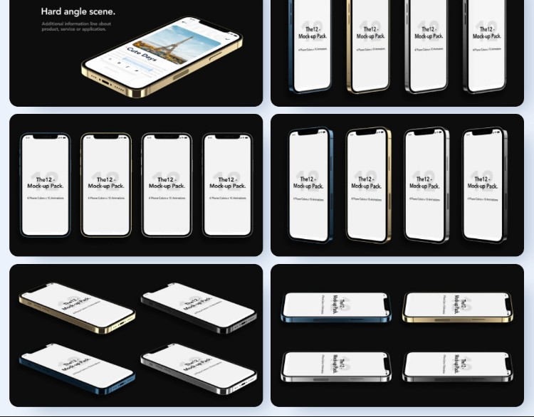 iPhone12 手机APP界面动态视频应用介绍演示展示合成AE模板样机插图3