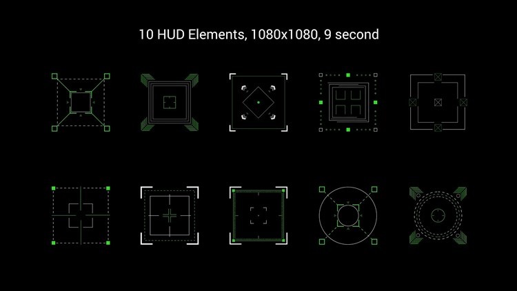 科技图形元素动态图表视频HUD科幻UI界面展示AE模板AEP素材插图2