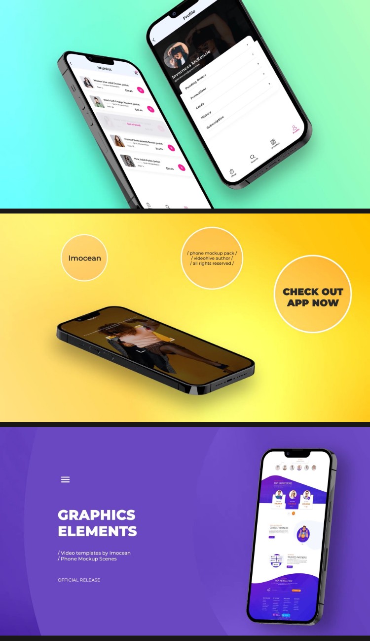 iphone13 Pro苹果手机ui设计模型app应用程序演示视频制作AE模板插图4