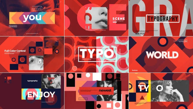 动态文本标题混合排版组合字幕动画基本图形视频AE模板源文件插图11 动态文本标题混合排版组合字幕动画基本图形视频AE模板源文件插图11