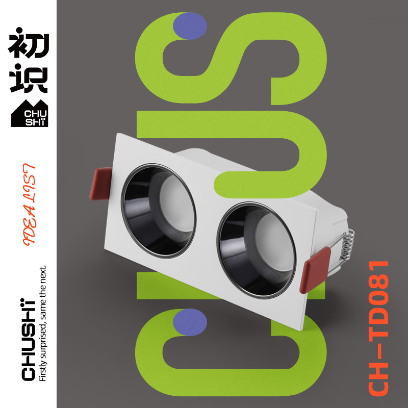 Primary lighting LED cylinder light recessed square grid lamp home double head single head bucket liner light No main lamp design