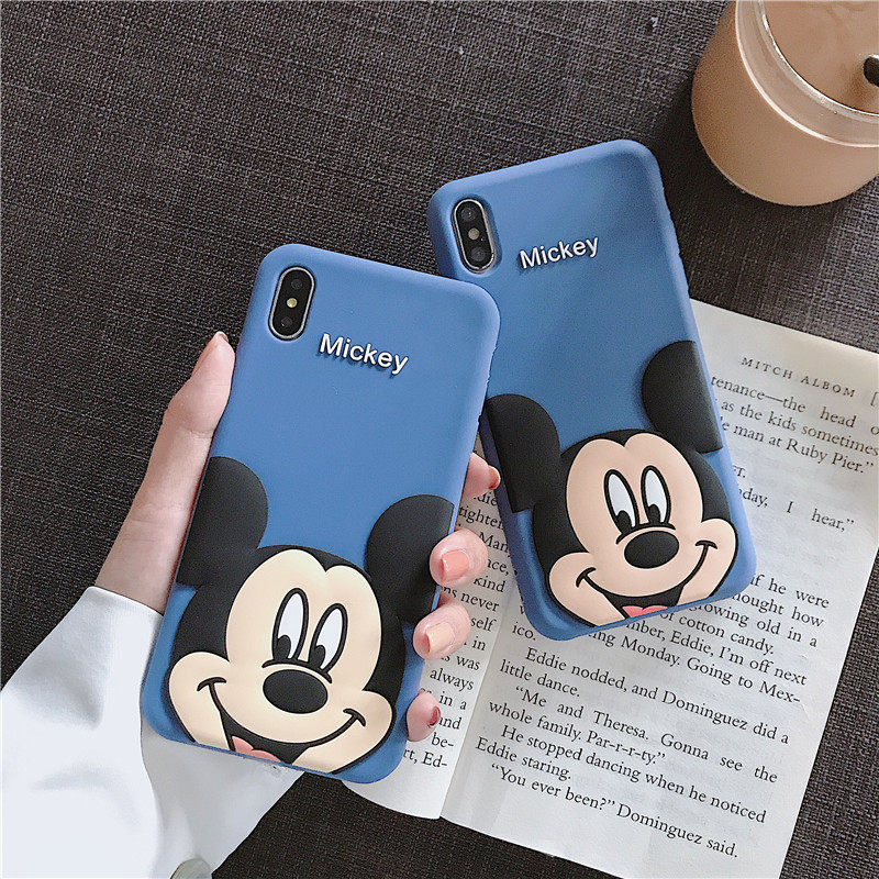 Mickey Blue Shockproof Case iPhone12 8plus Shockproof xr Cute Creative iPhoneXsmax Silicone Case iPhonex 6splus