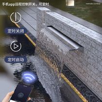 Stainless steel waterfall outlet curtain wall garden courtyard garden special outlet fish pond with filtered water wall