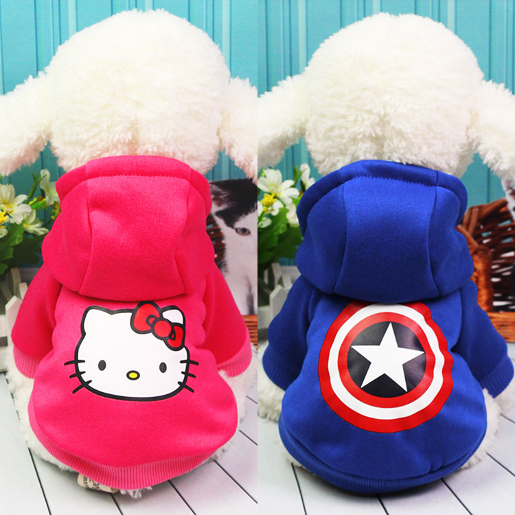Pet clothes spring autumn winter dog sweater funny clothes cartoon anime warm small dog spring and autumn Teddy