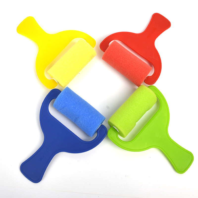 Children's graffiti roller brush sponge brush paint brush single-pack sponge seal creative painting handmade material tools