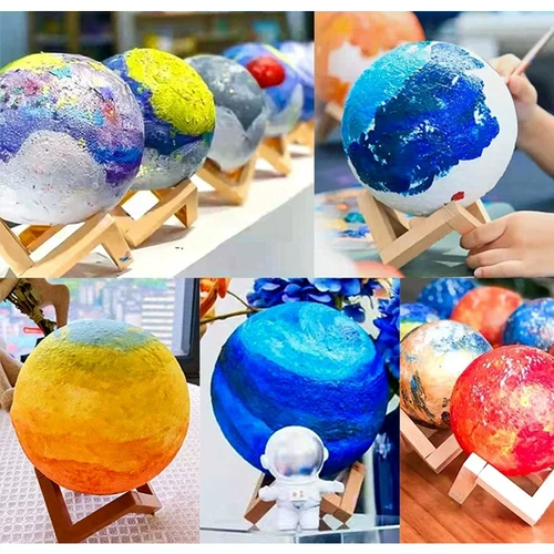 Художественная окрашенная луна, набор материалов, «сделай сам», ручная роспись, семейный стиль