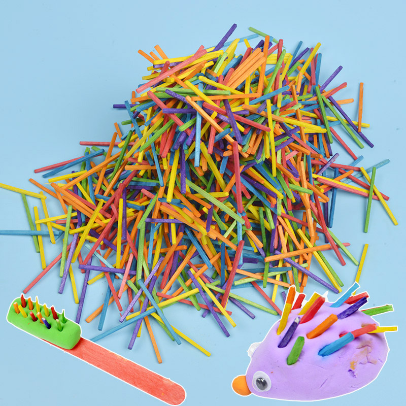 Color wooden sticks wooden sticks diy wooden sticks sticks match sticks match sticks ice cream sticks batch kindergarten creative handmade materials