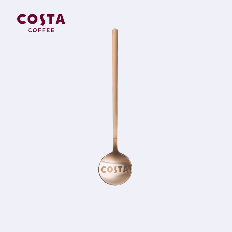 COSTA spoon stainless steel coffee spoon home stirring spoon small dessert spoon European style female cute little golden spoon